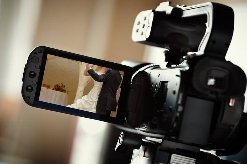 wedding live streaming A close up picture of video recording equipment.