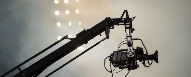 A camera used for live streaming attached to an extension